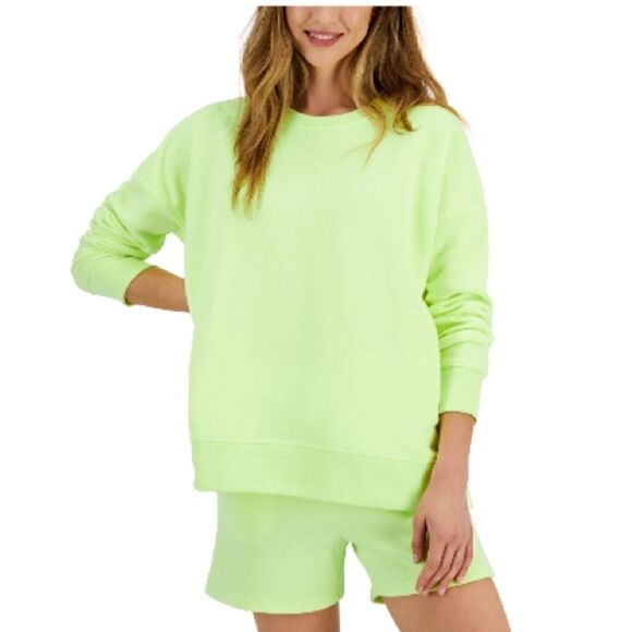 ID Ideology Women s Fleece Sweatshirt  sweater pullover Green Size Small barbell - Picture 6 of 8